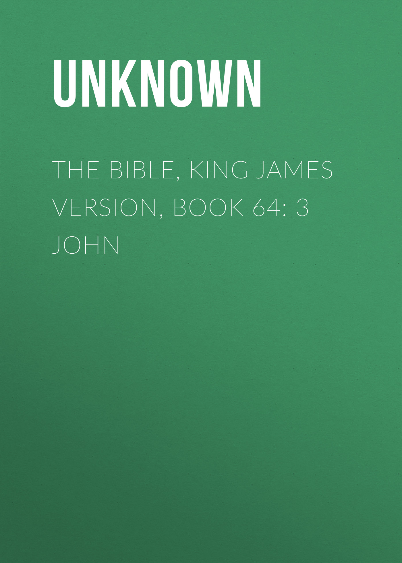 Книга The Bible, King James version, Book 64: 3 John из серии , созданная Unknown Unknown, может относится к жанру Зарубежная классика, Зарубежная эзотерическая и религиозная литература, Философия, Зарубежная психология, Зарубежная старинная литература. Стоимость электронной книги The Bible, King James version, Book 64: 3 John с идентификатором 35502795 составляет 0 руб.