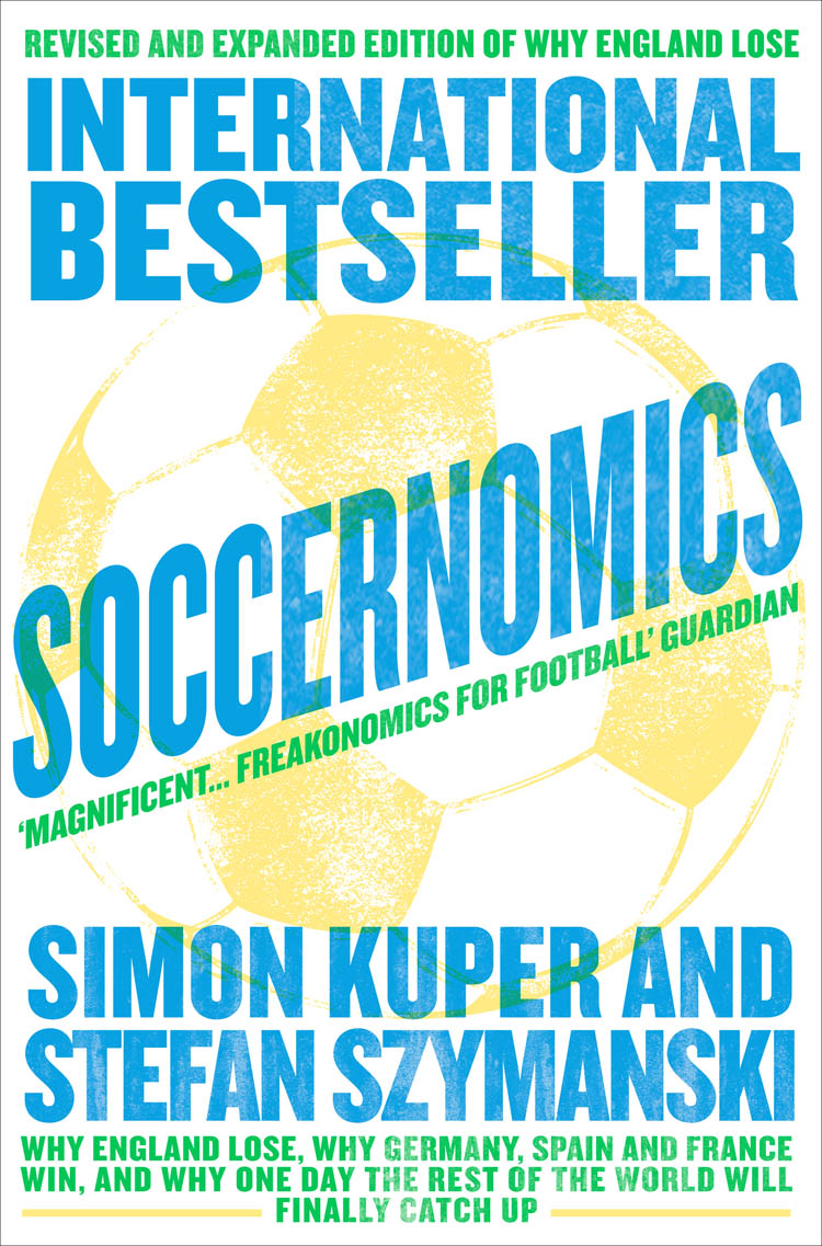 Книга Soccernomics из серии , созданная Simon Kuper, Stefan Szymanski, может относится к жанру Спорт, фитнес, Хобби, Ремесла, Экономика, Зарубежная деловая литература. Стоимость электронной книги Soccernomics с идентификатором 39758993 составляет 614.53 руб.