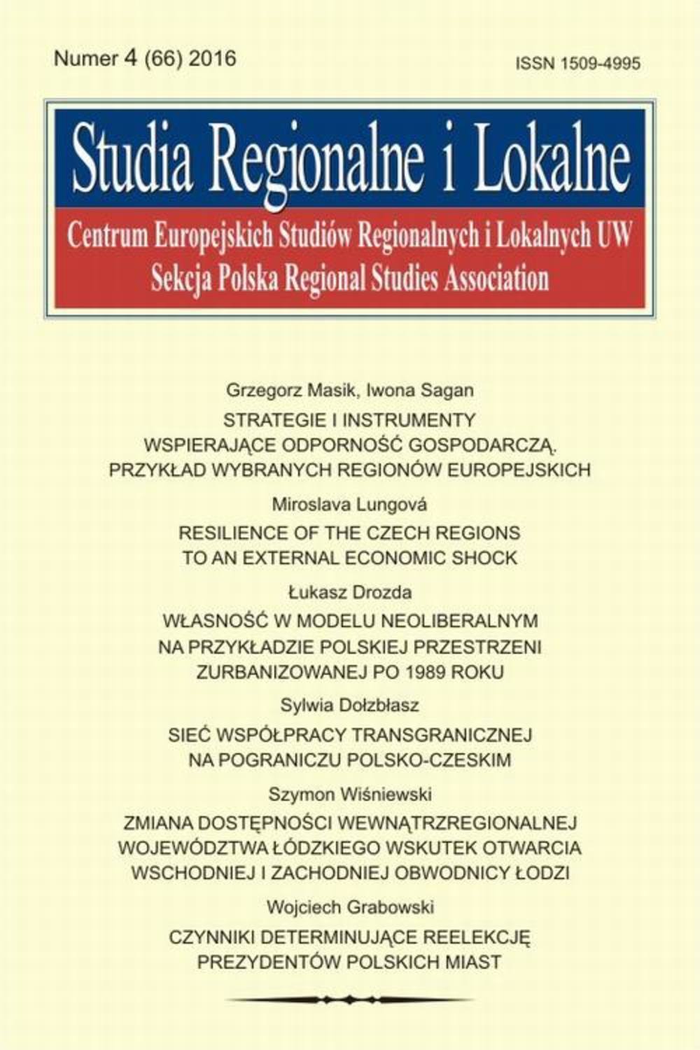 Studia Regionalne i Lokalne nr 4(66)/2016