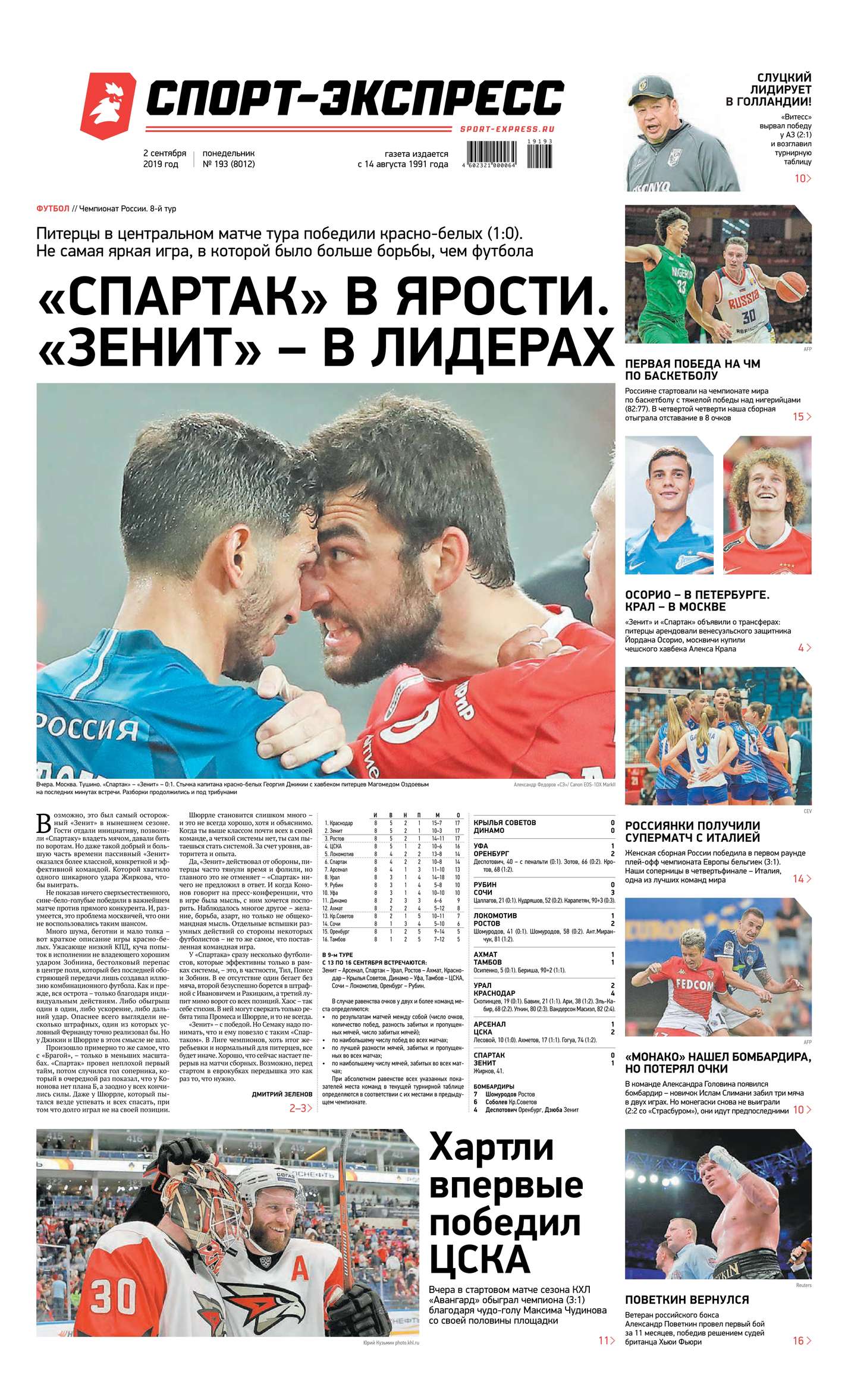 

Спорт-экспресс 193-2019