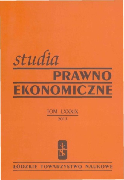 

Studia Prawno-Ekonomiczne t. 89/2013