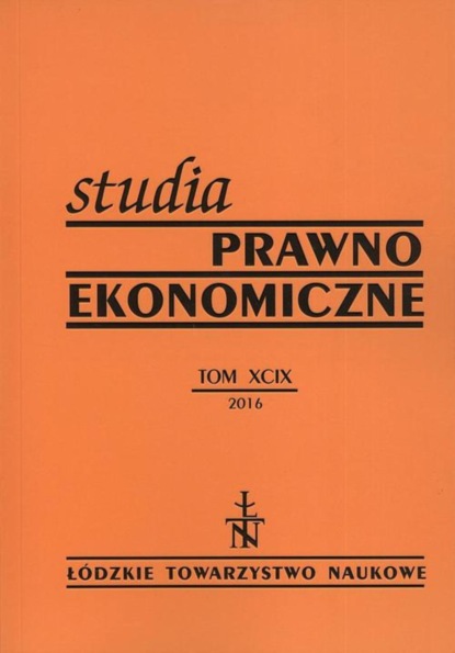 

Studia Prawno-Ekonomiczne t. 99