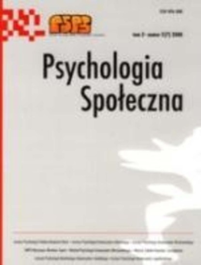 

Psychologia Społeczna nr 2(7)/2008