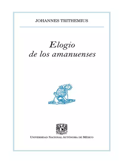 Обложка книги Elogio de los amanuenses, Johannes Trithemius