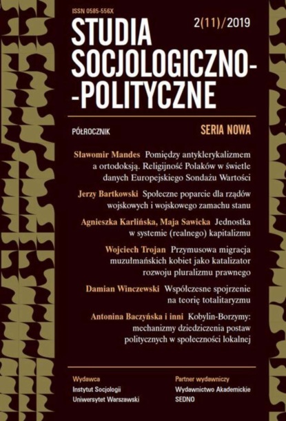 

Studia Socjologiczno-Polityczne 2(11) 2019