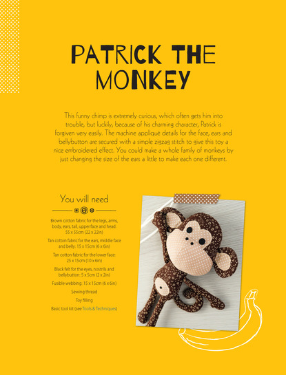 Mariska Vos Bolman — Patrick the Monkey Soft Toy Pattern