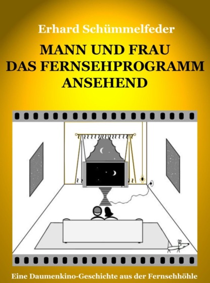 Mann und Frau das Fernsehprogramm ansehend (Erhard Schümmelfeder). 