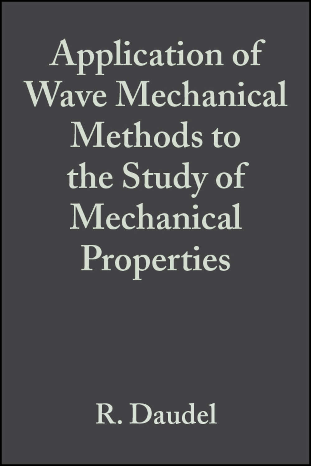 Mechanical methods. Handbook of International Law. Advances in Chemical physics.